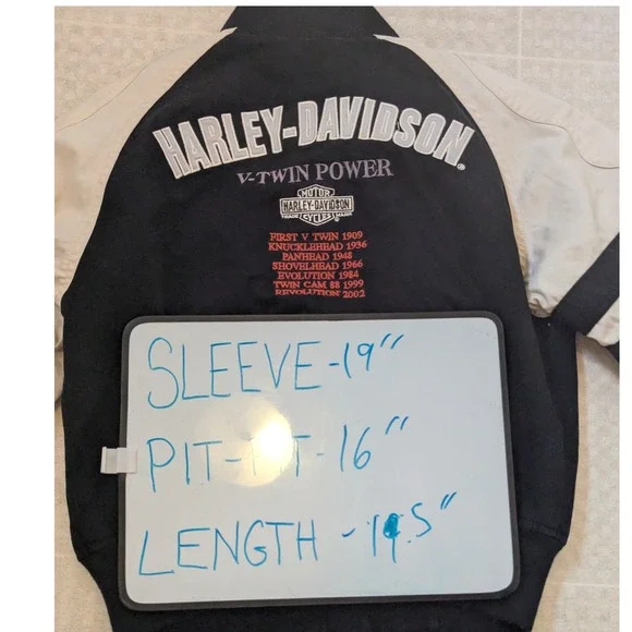 Harley-Davidson V-Twin Power Womens XS Embroidered Jacket Motorcycle Biker - Picture 4 of 12